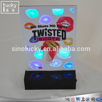 EL flashing signs For A6 Menu Holder